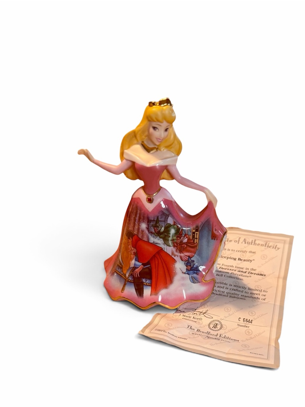 Bradford Editions Disney Sleeping Beauty Princess Aurora Figurine 2004 COA